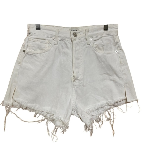 Citizens of Humanity Womans White Marlow Cut Off Shorts Size 24. Premium Vintage - Picture 1 of 9